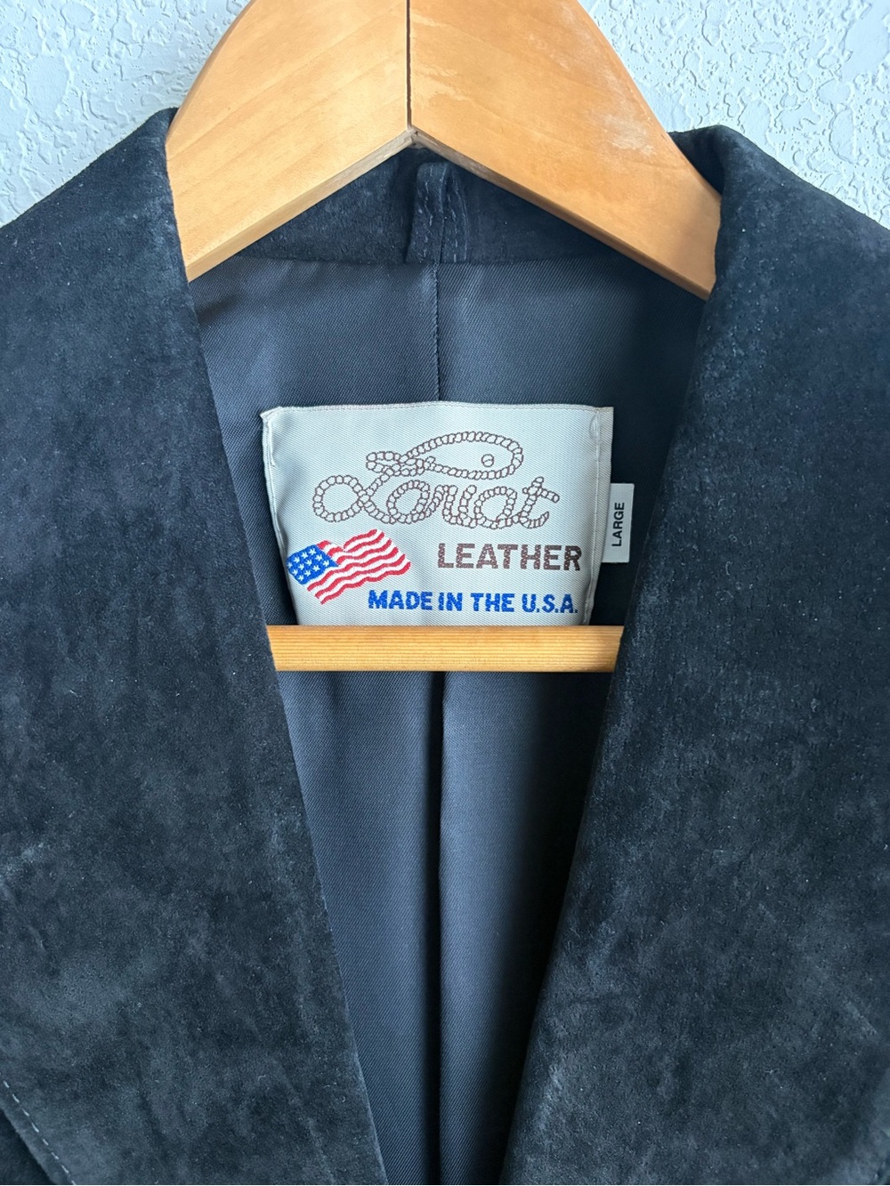 Vintage Lariat Black Leather Suede Fringe Western Jacket USA Made Large - Picture 2 of 11